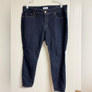 Loft Plus Dark Wash Skinny Jeans